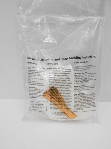 Cybr Trayd Plastic Filled Chocolate Candy Mold, 50 bags and ties NEW - Picture 2 of 2