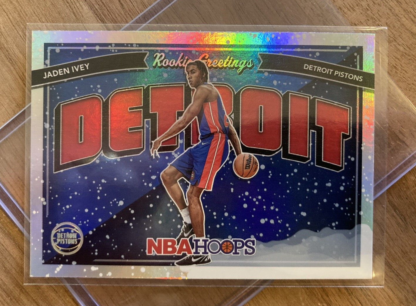 JADEN IVEY - RoOkiE - 2022 NBA Hoops #5 WINTER - Rookie Greetings - HOLO FOIL -