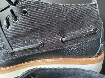 New $289 Sperry x Vibram Corduroy Boat Sperry Cloud X Black Leather X Corduroy X Vibram STS21619  main image 2