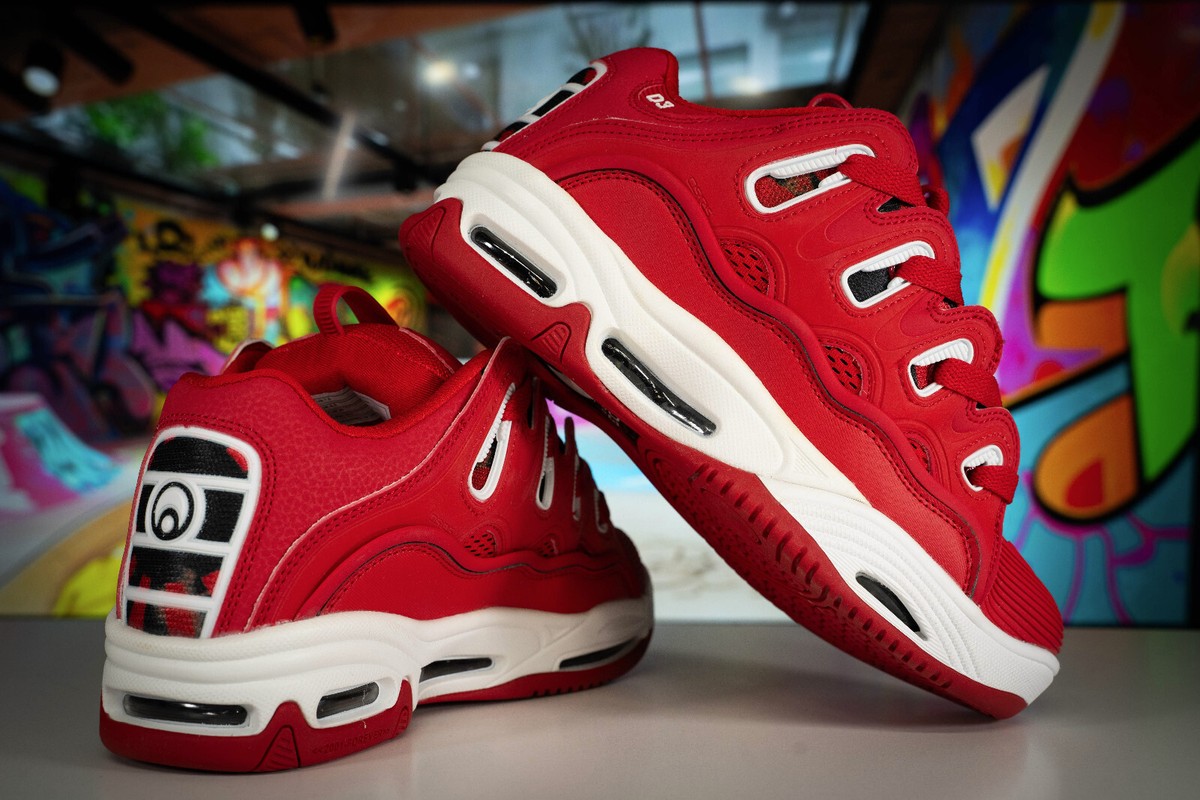 Osiris D3 2001 Red Rising Sun 7.5 Retro Skate Shoe NEW | eBay