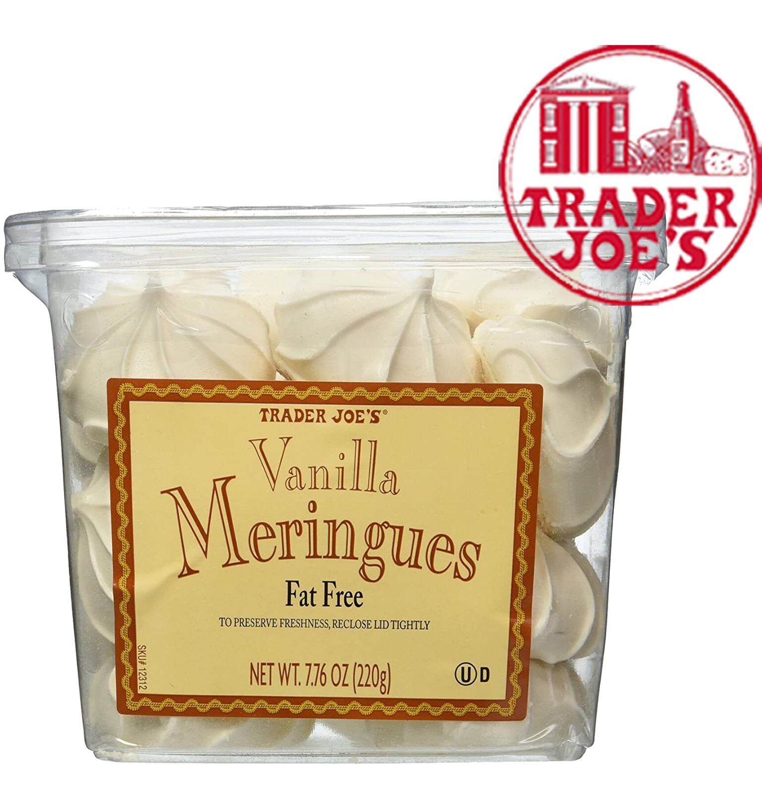 🔥 X4 Trader Joe's Vanilla Meringues Cookies fat free 🔥 eBay