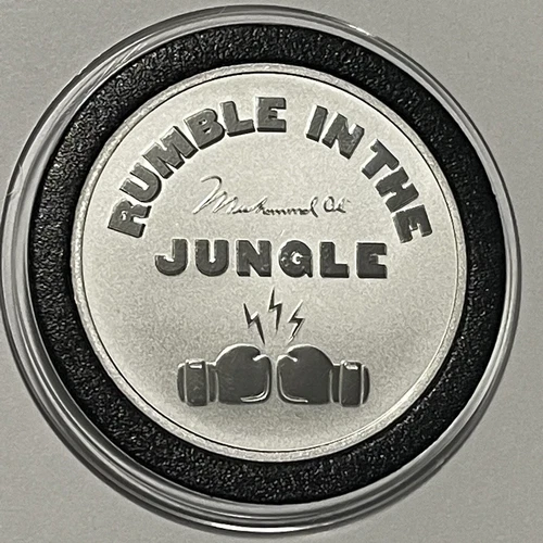 Muhammad Ali Rumble InThe Jungle Collector Coin 1 Troy Oz .999 Fine Silver Round