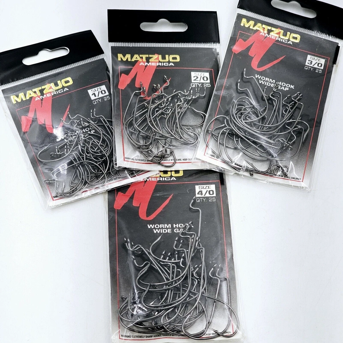 100 Matzuo 130060 Red Live Bait O'Shaughnessy Fish Fishing Hooks size 1