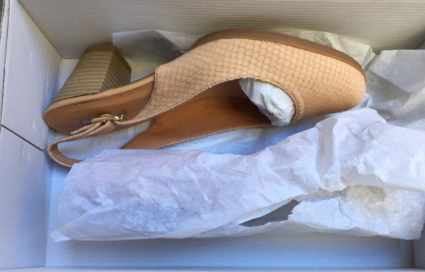 Sandales Nu-pieds Maria Jaen - Cuir Camel, Taille 39, Talon 2-7 Cm, Neuves En Boîte (Destockage)