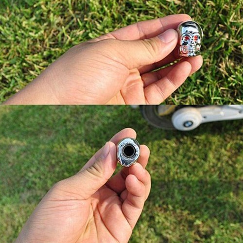 12 Pcs Tyre Caps Stem Cover for Car Tire Air Pressure Skull eBay