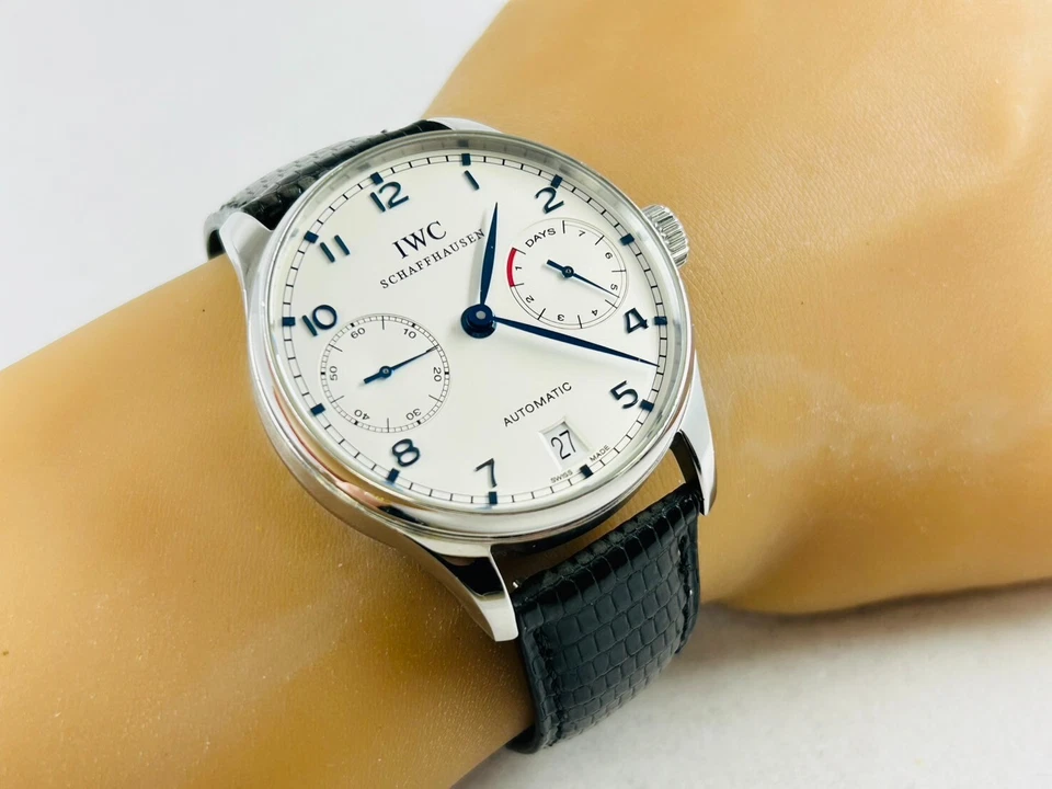 IWC Portugieser 7day IW500107 Auto White Mens Watch Excellent A2634 - Image 2 of 4