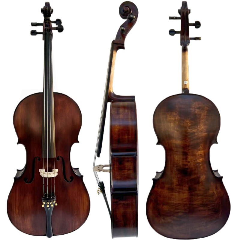 Strad style SONG Brand 7/8 cello,Big and Deep bass sound,Dark color #15642