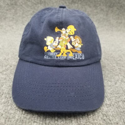 Disney Cruise Line Mexico Hat Cap Youth Kids Blue Mickey Goofy