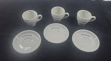 Café Gaviña Set of 3 Demitasse Cups and Saucer Restaurant Ware Made In Brazil