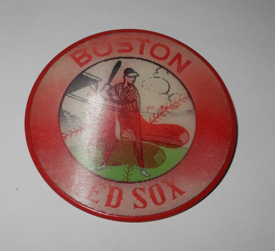 1958 Boston Red Sox Baseball Fenway Souvenir Magic Motion Flicker Pin Button - Image 4 of 4