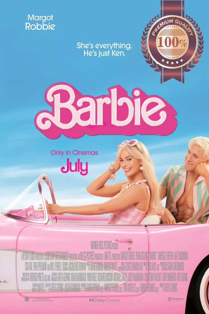 THE BARBIE MOVIE 2023 THEATRICAL ORIGINAL CINEMA FILM PRINT PREMIUM POSTER  | eBay