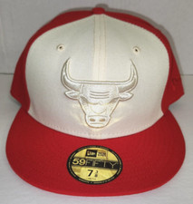 Chicago Bulls NBA New Era Tonal 2 Tone Fitted Hat size 7 3/8