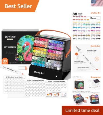 Versatile Dual Tip Markers - 89 Colors for Illustration, Coloring & Painting