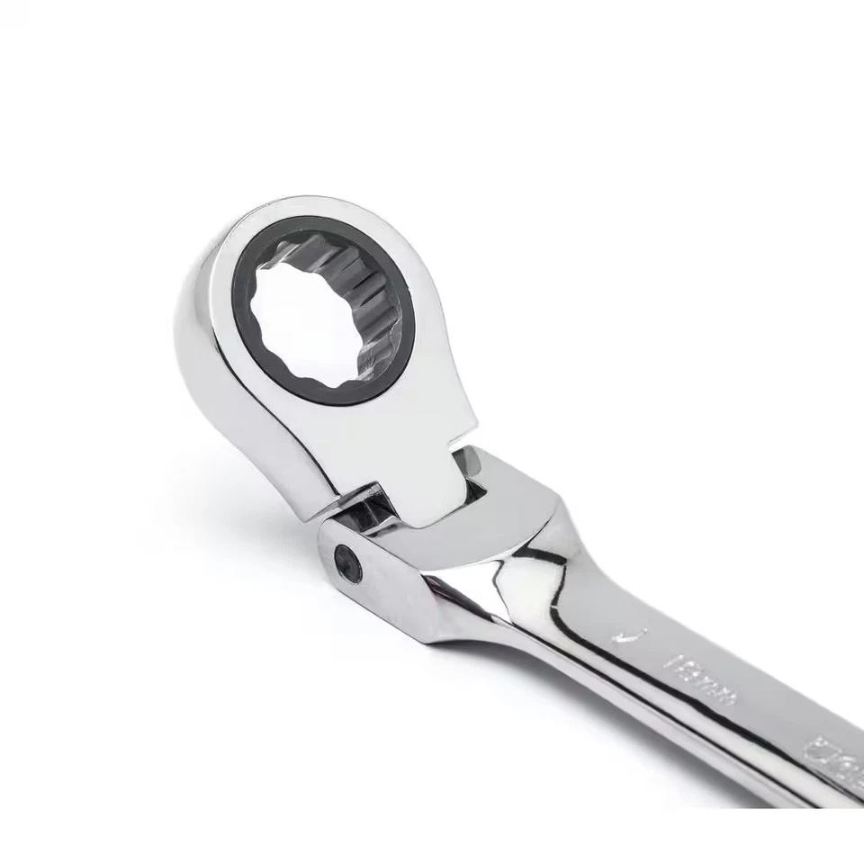 Sae/Metric 72-Tooth Flex Head Combination Ratcheting Wrench Tool Set (14-Piece) - Image 4 of 4