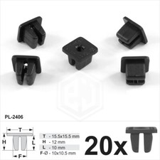 20x Screw Grommets Expanding Nuts Lock Moulding Clips Fits into 10mm Square Hole