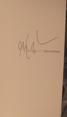 Maya Lin, BOUNDARIES *Signed & Inscribed* 2000 HBDJ First /First Edition NEW!