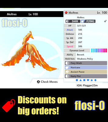 Ultra Shiny 6IV Galar MOLTRES // Pokemon Sword and Shield // -  Israel