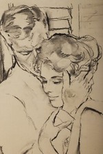 Marshall Dawson Mark Miller Tender Embrace Original Pencil Signed Illustration