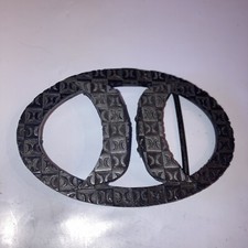 HURLEY Intl Clothing Co Vintage metal cut out logo Belt Buckle , Lead Free 