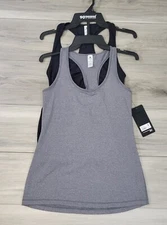 90 Degree Tank Top Women's Small Gray/Black 2 Pack New