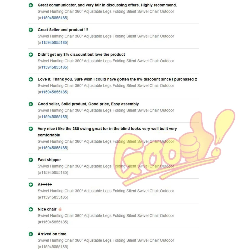 Swivel Hunting Chair 360° Adjustable Legs Folding Silent Swivel Chair Outdoor - Image 2 of 4