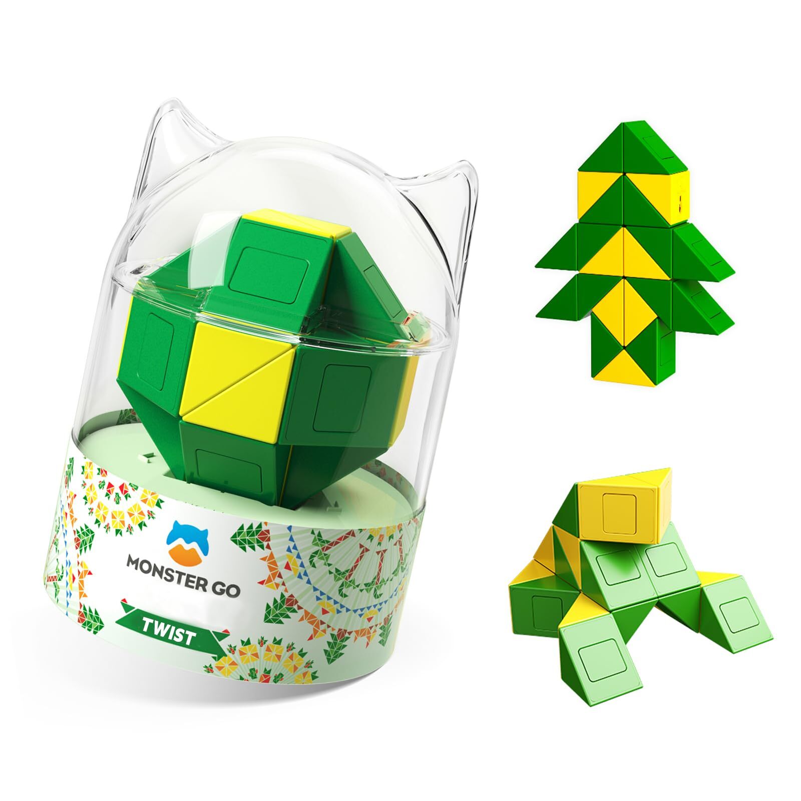 Monster Go Snake Puzzle 24 Blocks Twist Magic Snake Brain Teaser Sensory Toys...