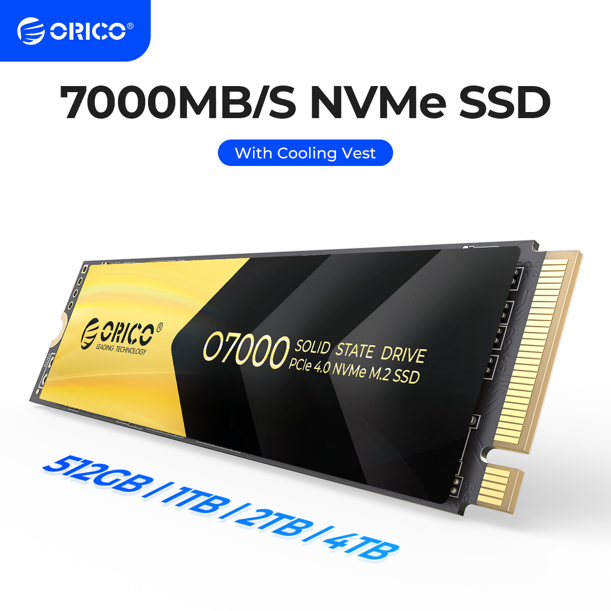 内蔵型SSD ORICO O7000 1TB NVMe SSD Amazon | ORICO O7000 1TB NVMe SSD、ヒートシンク付き、 SLC