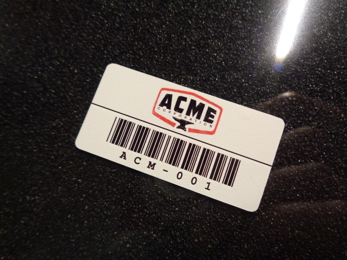 ACME Corporation asset tag Vinyl Sticker / Label / Aufkleber 