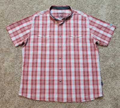 Chemise Homme Kuhl Rouge à Carreaux - Manches Courtes, Boutons - Taille M