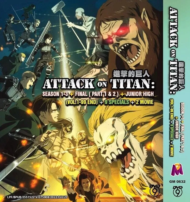 ANIME DVD~ENGLISH DUBBED~Attack On Titan Season 1-3+Final Part  1&2(1-99End)+GIFT