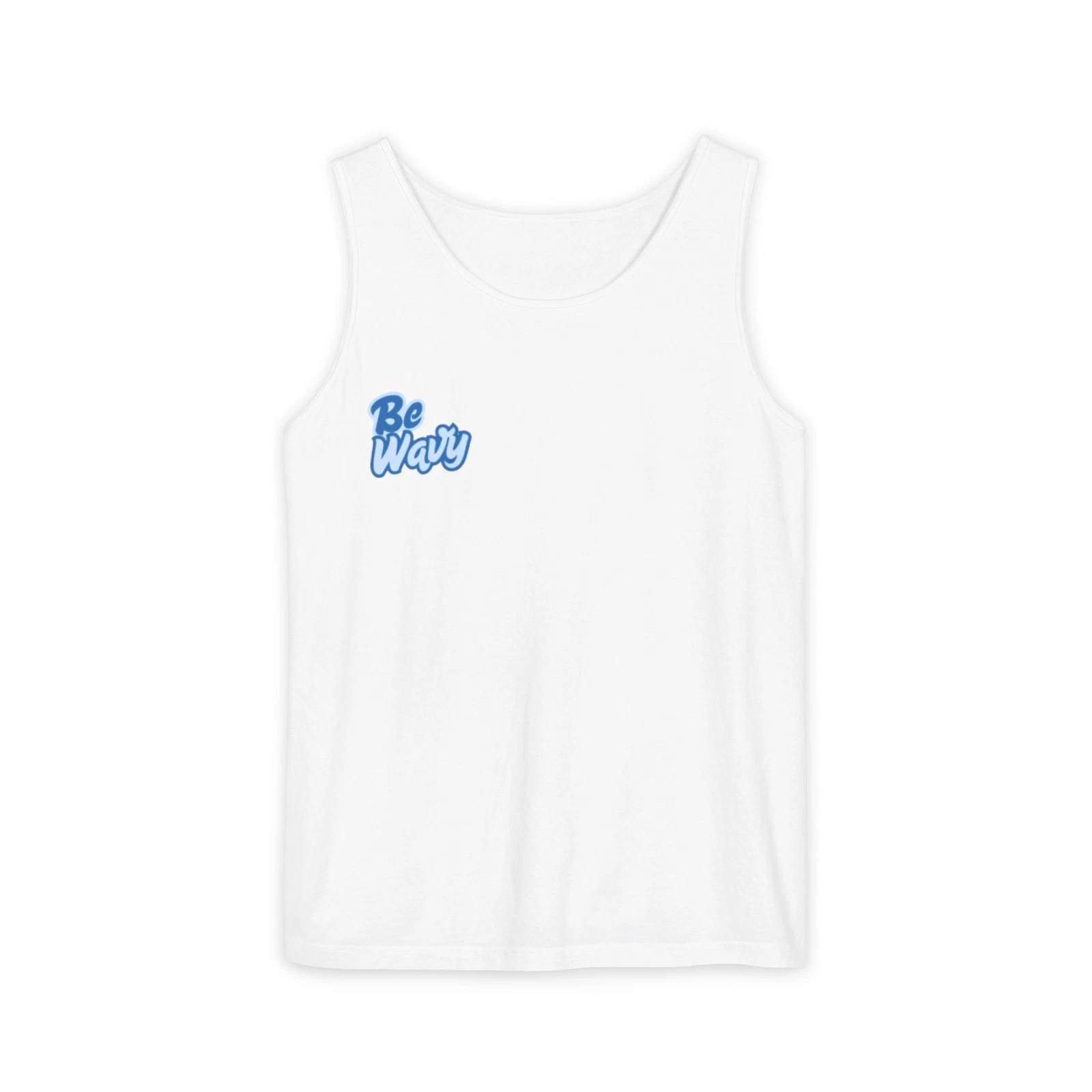 Be Wavy Unisex Garment-Dyed Tank Top, Chill Summer Vibes, Perfect for Beach Days