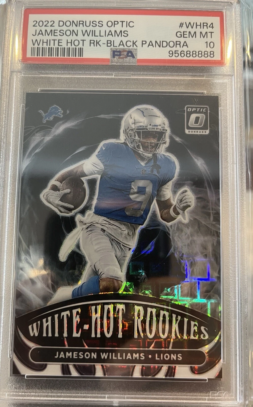 Jameson Williams Panini Donruss Optic White Hot Rookies #WHR4 Black Pandora