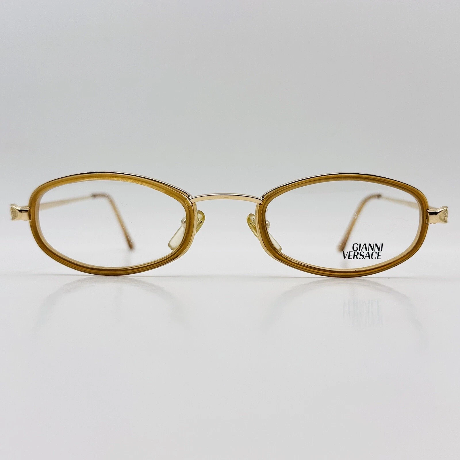 Versace eyeglasses Ladies Oval G Braun Medusa Logo Mod. H26 New