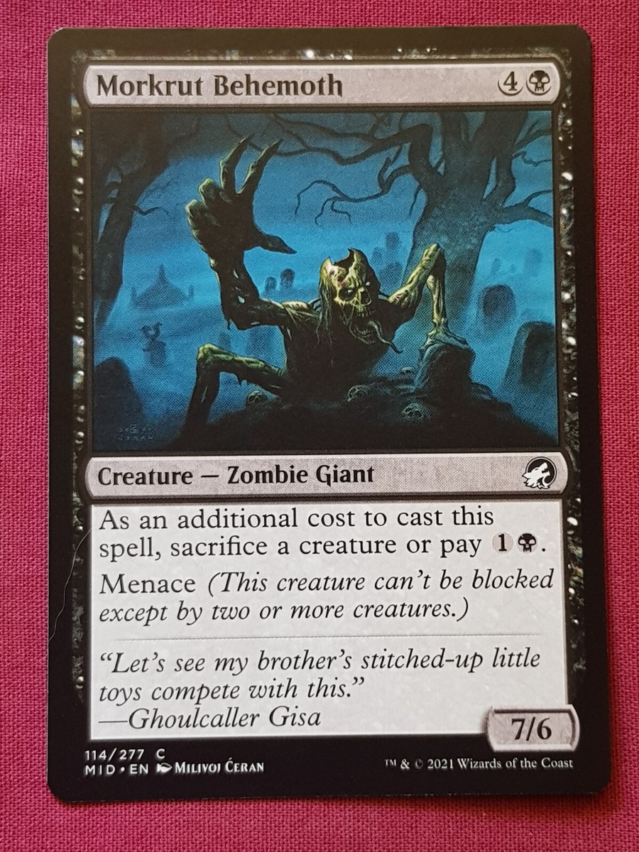 Magic The Gathering INNISTRAD MIDNIGHT HUNT MORKRUT BEHEMOTH black card MTG  | eBay UK