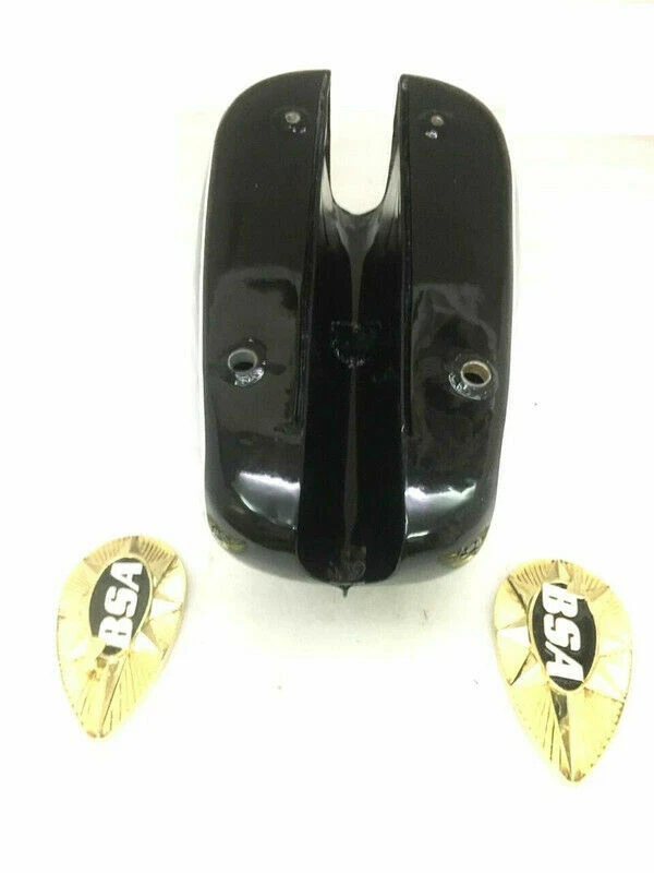 FITS FOR BSA A65 2 GALLON BLACK PAINTED CHROME & BADGES GAS FUEL PETROL TANK view 4