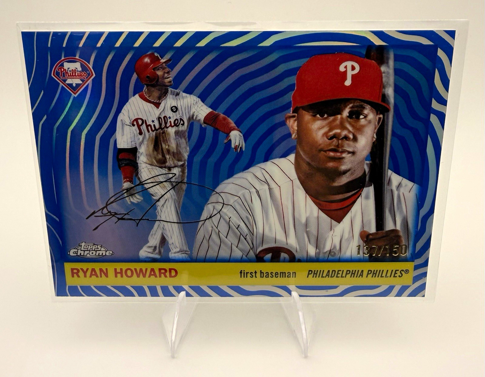 2025 Topps Chrome Platinum Ryan Howard Blue Vibrations 137/150