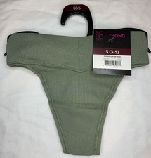 No Boundaries Women's Seamless Low Rise Thong Panties Size S 3-5 Wild Sage