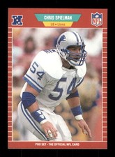 1989 Pro Set #125 Chris Spielman Rc, NMMT or better TZ1 BXCP67