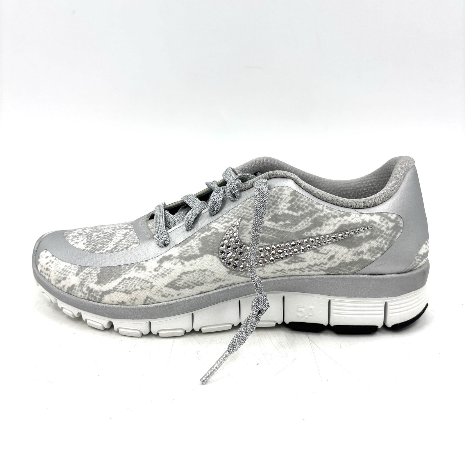 Nike Free 5.0 Silver Python Snake Print Shoe 6951… - image 8
