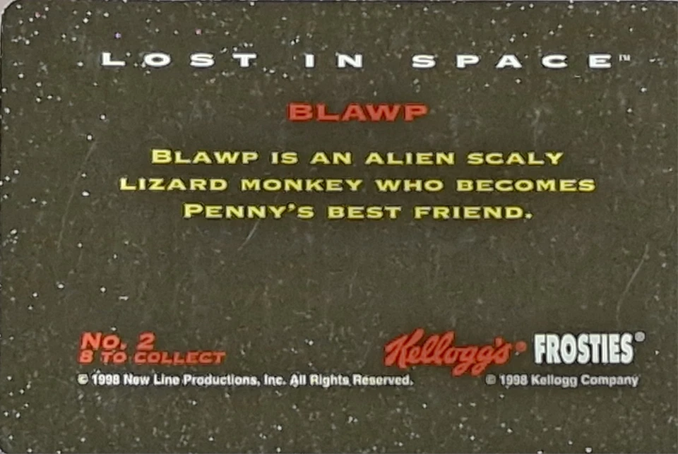Lost In Space, Blawp, 1998 Trade Card, No.2 of 8 - Image 2 of 2