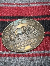 1981 HESSTON NATIONAL FINALS RODEO BELT BUCKLE 7th Edition Collectors Cowboy