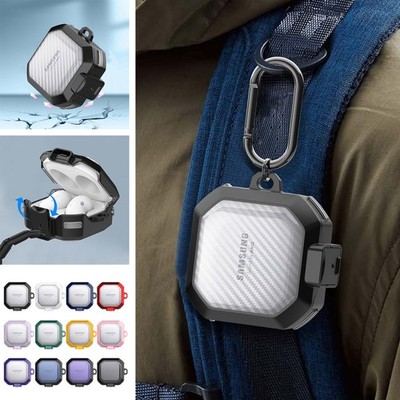 For Samsung Galaxy Buds 4/4Pro/FE/Live/Pro/2/2Pro Fiber Pattern Earphone Case 