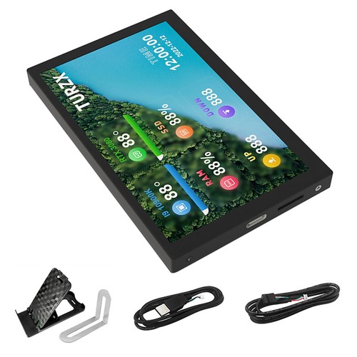 Black 5" IPS USB Mini Screen PC CPU GPU RAM Data Monitor PC Sensor ...