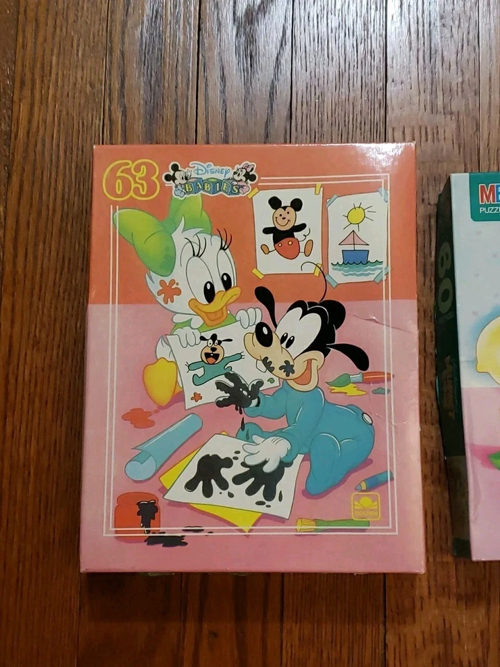 Vintage 80’s Children’s Jigsaw Puzzle Lot 2 Muppet Babies Disney Babies  - Image 3 of 4