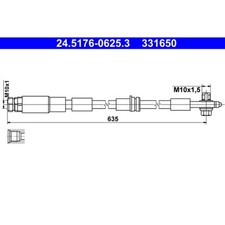 ATE 24.5176-0625.3 Bremsschlauch Bremsen