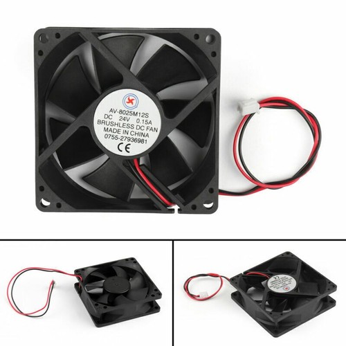 1X DC Brushless Cooling PC Computer Fan 24V 8025s 80x80x25mm 0.15A 2 Pin Wire