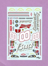 1/24 POWERSLIDE 2006 8 DALE EARNHARDT JR "BLACK" BUDWEISER CHEVY DECAL SHEET