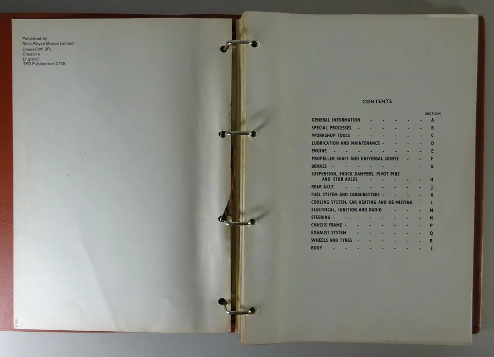 Manuale Di Officina Rolls-Royce Silver Cloud I + Bentley S1 1974 - Immagine 4 di 4