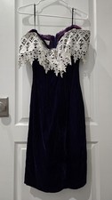 VINTAGE Women's Prom Dress Homecoming Dress Winter Formal Purple Dress