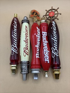 Vintage Budweiser Beer Tap Handles Lot Of (5)